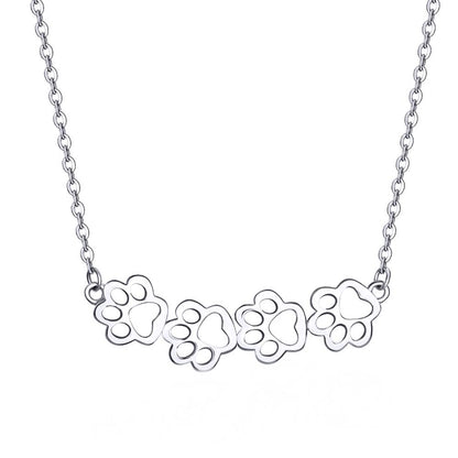 Colier din Argint Cute Pet Paws