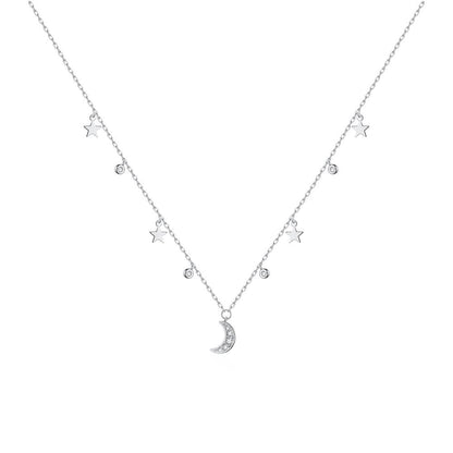 Colier din Argint Fantasy Star and Moon