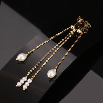 Cercei din Argint Tiny Pearl Baroque