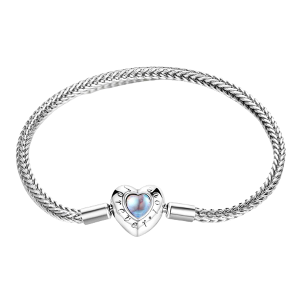 Bratara pentru Talismane din Argint Heart Moonstone