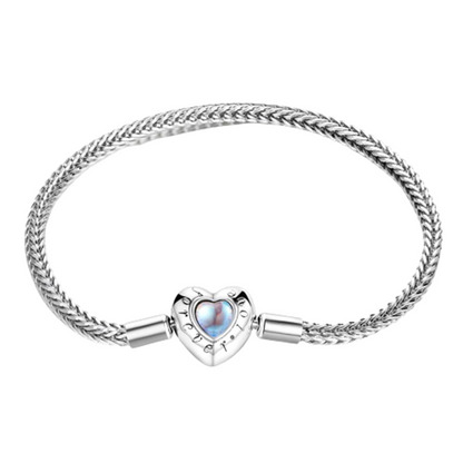 Bratara pentru Talismane din Argint Heart Moonstone