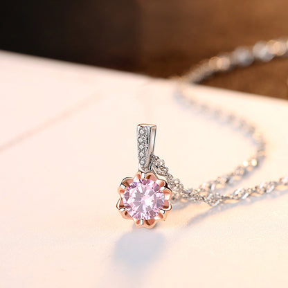 Colier din Argint Dahlia Rose