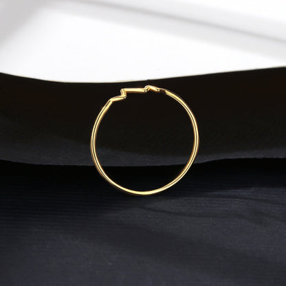 Inel din Argint Heartbeat Gold