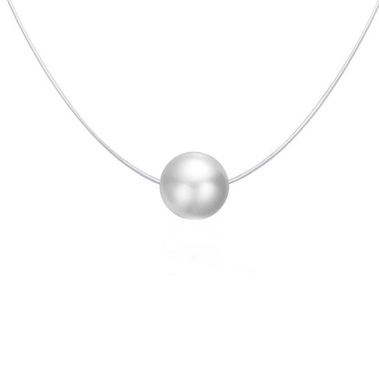 Colier cu fir transparent Pearl Invisible Line