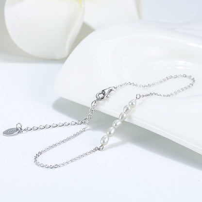 Bratara de picior din Argint Jane Pearls