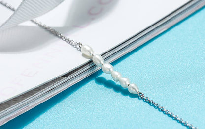 Bratara de picior din Argint Jane Pearls