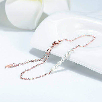 Bratara de picior din Argint Jane Pearls