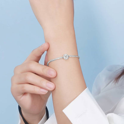 Bratara Tennis din Argint Adelaide Crystals