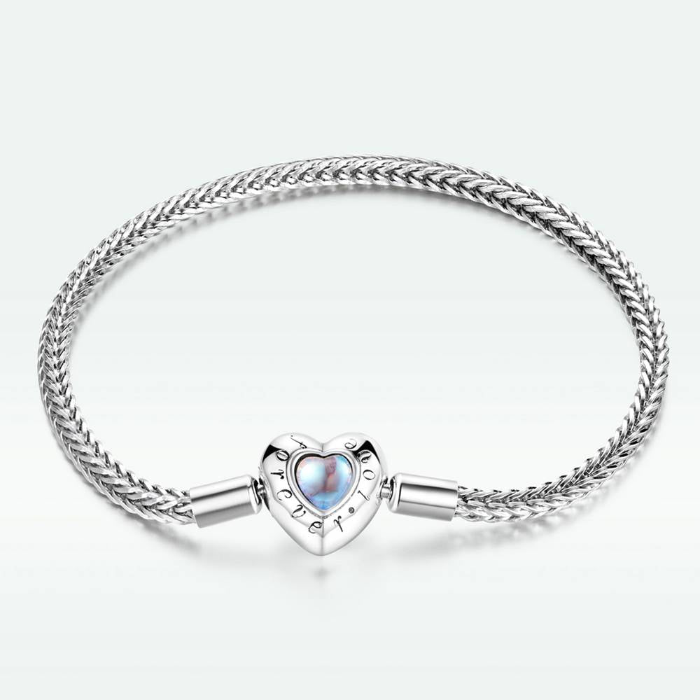 Bratara pentru Talismane din Argint Heart Moonstone