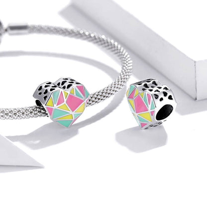 Talisman din Argint Coloured Heart