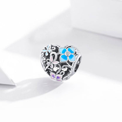 Talisman din Argint Flower and Butterflies