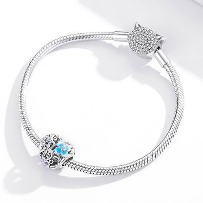 Talisman din Argint Flower and Butterflies