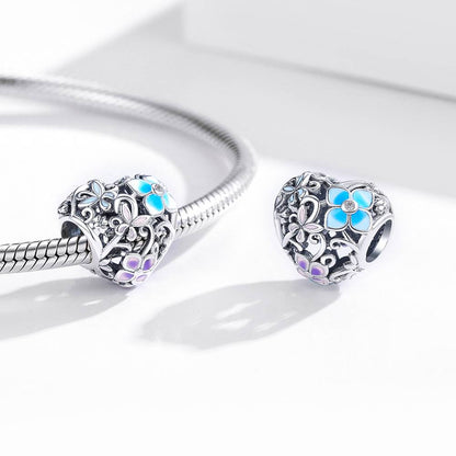 Talisman din Argint Flower and Butterflies