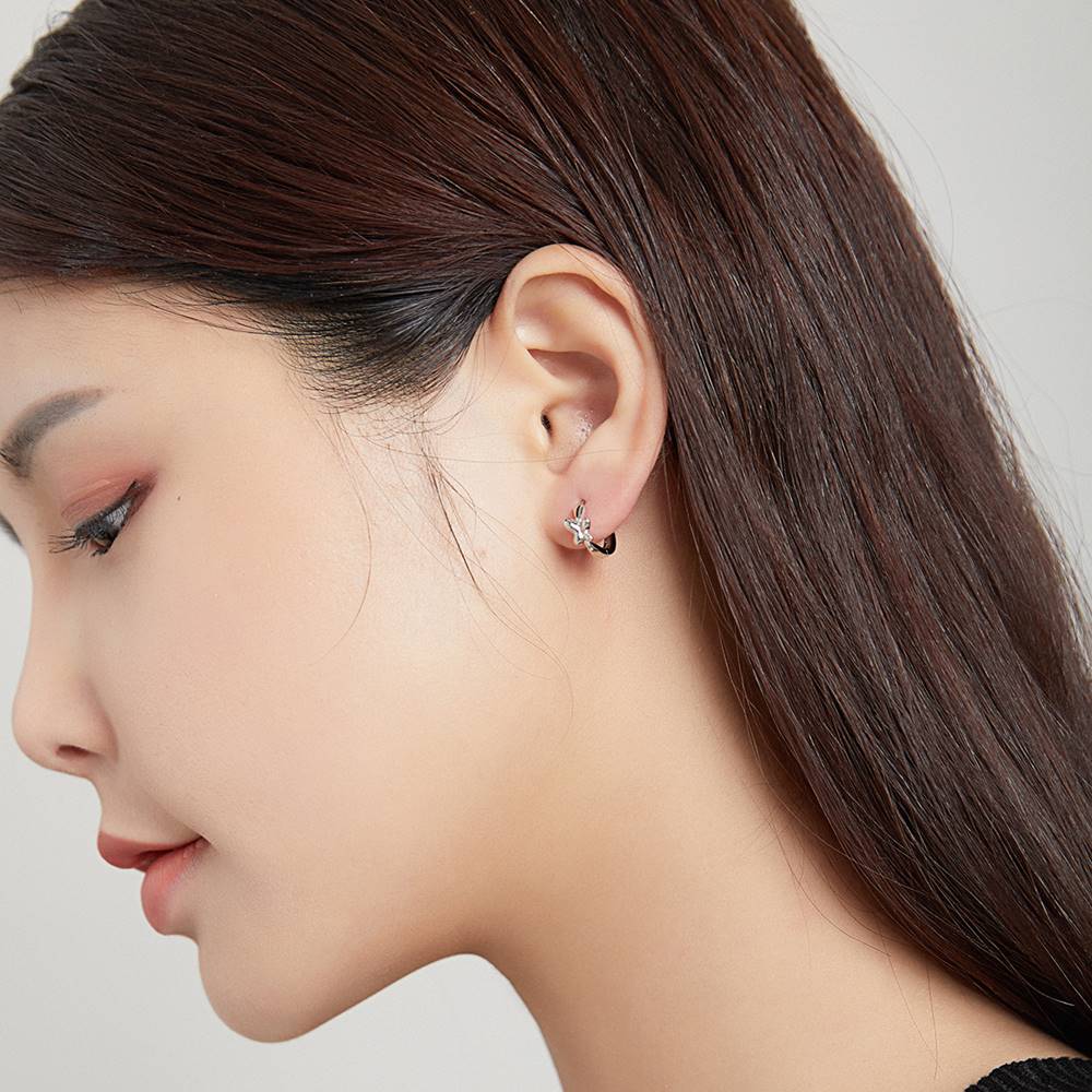 Cercei din Argint Butterfly Ear Clip