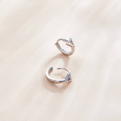 Cercei din Argint Triangular