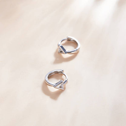 Cercei din Argint Triangular