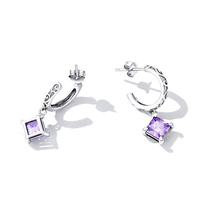 Cercei din Argint Mauve Crystal