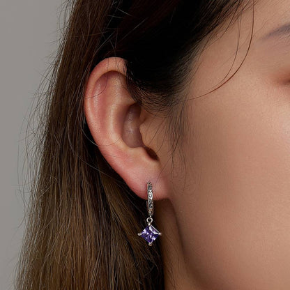 Cercei din Argint Mauve Crystal