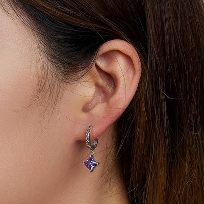 Cercei din Argint Mauve Crystal