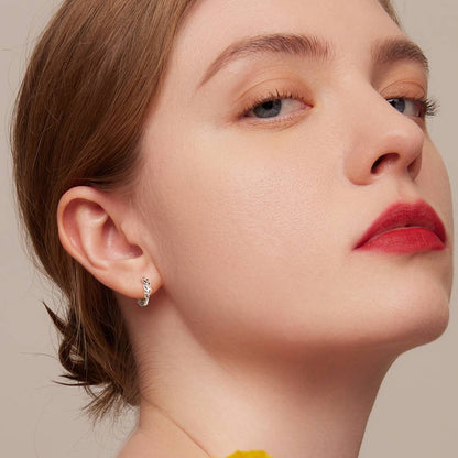 Cercei din Argint Hollow Leaf