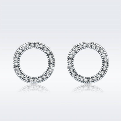 Cercei din Argint Geometric Brilliance