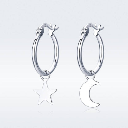Cercei din Argint Fantasy Star and Moon