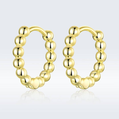 Cercei din Argint Gold Beads