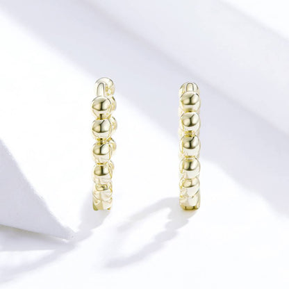 Cercei din Argint Gold Beads