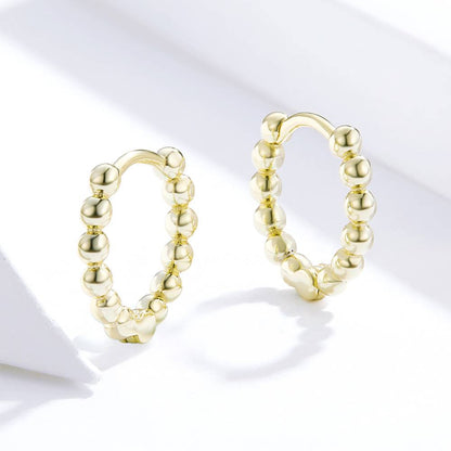 Cercei din Argint Gold Beads