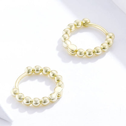 Cercei din Argint Gold Beads