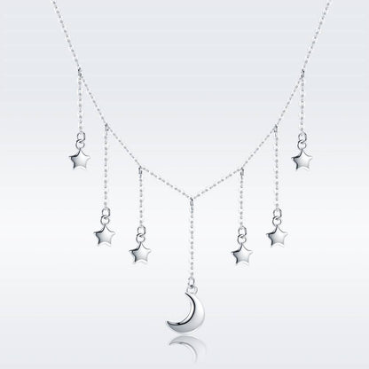 Colier din Argint Bright Star Moon