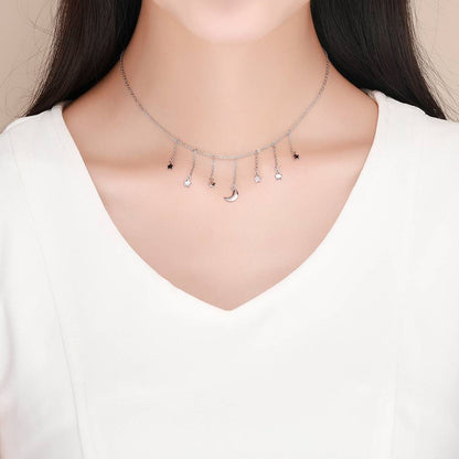 Colier din Argint Bright Star Moon