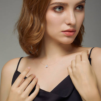 Colier cu fir transparent Square Invisible Line