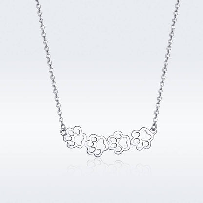 Set din Argint Cute Pet Paws