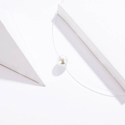 Colier cu fir transparent Pearl Invisible Line