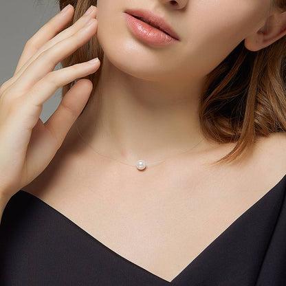 Colier cu fir transparent Pearl Invisible Line