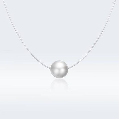 Colier cu fir transparent Pearl Invisible Line