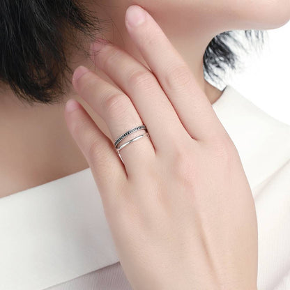 Inel dublu din Argint Matching Love