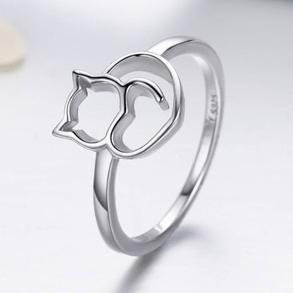 Inel din Argint Cute Cat