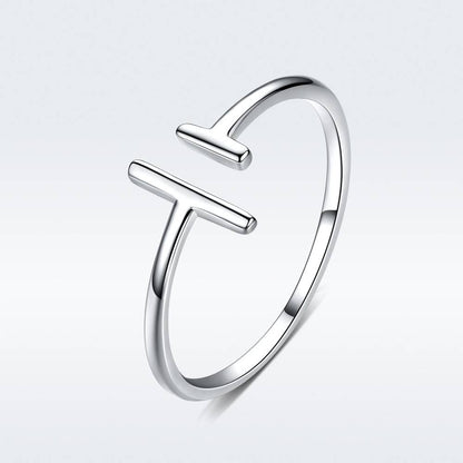 Inel reglabil din Argint Paralel Lines