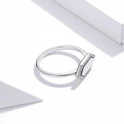 Inel din Argint Sparkling Hexagon