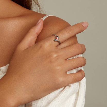 Inel din Argint Retro Snake Love