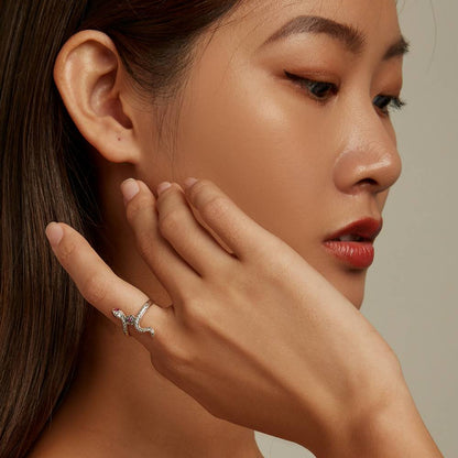 Inel din Argint Serpent Rose