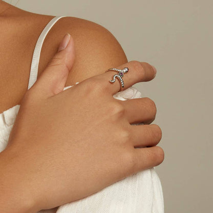 Inel din Argint Serpent Rose