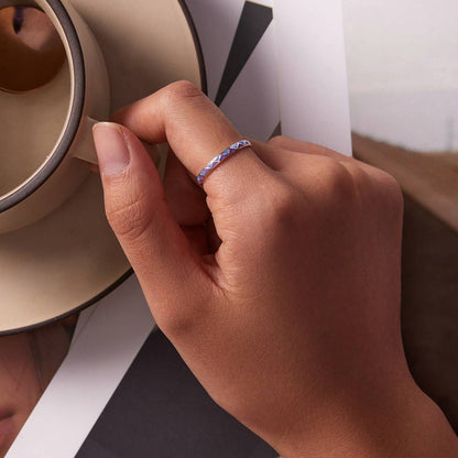 Inel din Argint Simple Contrast