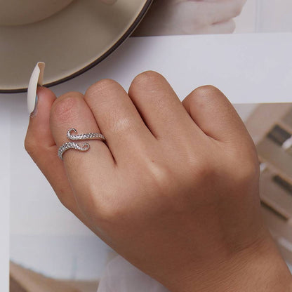 Inel reglabil din Argint Octopus Diamonds