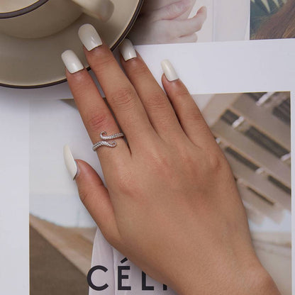 Inel reglabil din Argint Octopus Diamonds