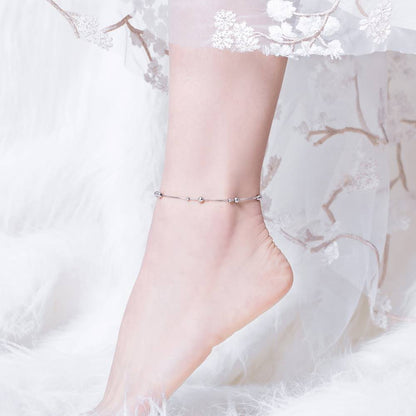 Bratara de picior din Argint cu bilute Friendship