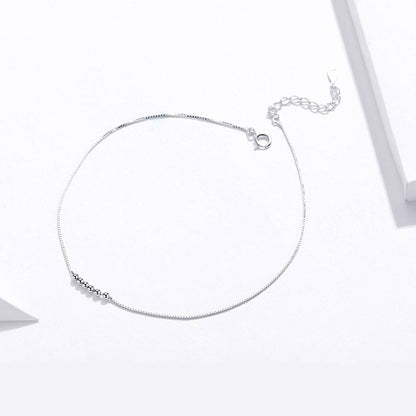Bratara de picior din Argint cu bilute Spiral