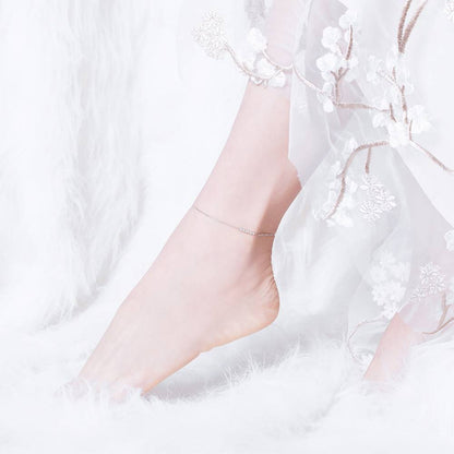 Bratara de picior din Argint cu bilute Spiral